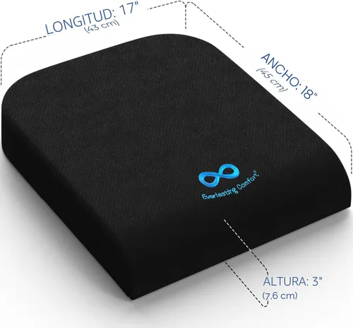 Vista 3 de Almohadillas de silla de ruedas ventiladas Everlasting Comfort para alivio de presión - Cojín de asiento de silla de ruedas de espuma viscoelástica
