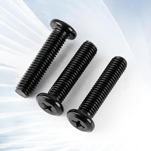 Vista 5 de M4-0.7 x 8 mm Tornillos de cabeza plana para muebles, pernos de acero inoxidable 304 con acabado negro, rosca completa, 50 piezas