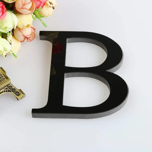 Vista 24 de Pegatinas de pared para pared, calcomanías para el hogar, 26 letras 3D, calcomanías de arte acrílico, decoración del hogar Y