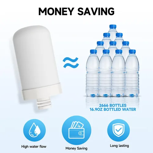 Vista 4 de Filtro de agua para grifo de fregadero, purificador de agua de acero inoxidable para fregadero de cocina, reduce PFAS, plomo, cloro