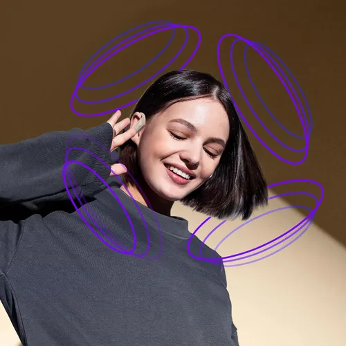 Vista 5 de occiam Auriculares inalámbricos con cancelación activa de ruido, auriculares Bluetooth, reproducción de 96 horas, llamadas claras, impermeables