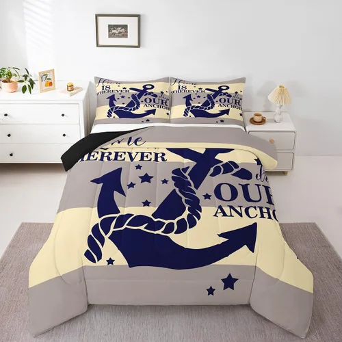 Vista 51 de Juego de ropa de cama rústica de granja color verde azulado con puerta de granero de madera, edredón de plumas tamaño Queen, decoración occidental