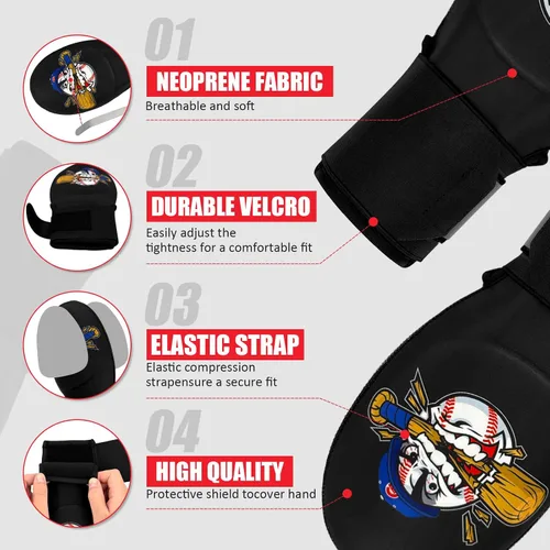 Vista 3 de Sliding Mitt, Baseball Youth Sliding Glove Hand Guard for Baserunning, Neoprene with Aluminum Reinforcement and Padded Palm, for Baseball and