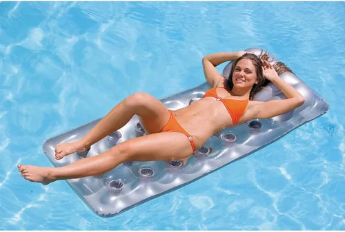 Vista 8 de Intex 58894EP - Colchón francés de 18 bolsillos para tumbona de piscina con reposacabezas