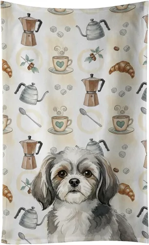 Vista 217 de Caroline's Treasures Afghan Hound - Toalla de cocina para barra de café, terciopelo frontal y lazo de algodón, lavable a máquina Sabueso afgano