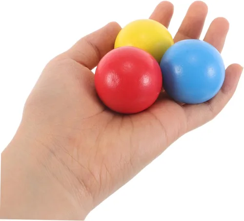 Vista 4 de Toddmomy 3 bolas de madera para croquet de repuesto para juegos familiares al aire libre, promueve la coordinación ojo-mano para actividades