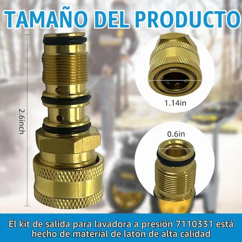 Vista 2 de Conector de salida de lavadora de alta presión con junta tórica
