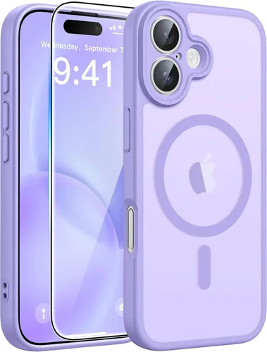 Vista 259 de FNTCASE - Funda para iPhone 16 Pro: magnética, mate, translúcida, de grado militar, protectora contra caídas, resistente, fina, duradera y a prueba