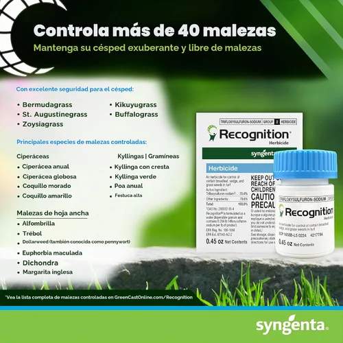 Vista 3 de Syngenta Herbicida de reconocimiento. (0.45 onzas) Asesino de malezas dispersable en agua – Control de malezas post-emergencia para césped, parada