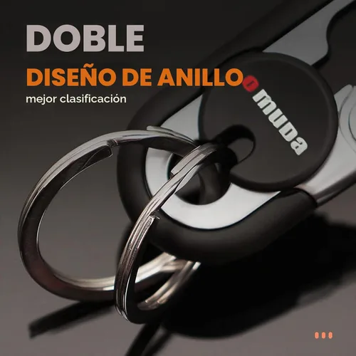 Vista 6 de Men's Car Key Chain, Personalized Creative Stainless Steel Car Keychain for Men, Anti-Loss Heavy Duty Metal Key Ring 3 PZAS