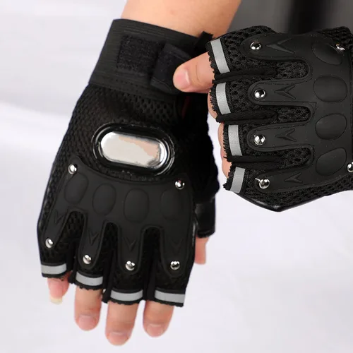 Vista 9 de IPENNY Guantes de entrenamiento unisex para hombre y mujer, guantes de ciclismo de medio dedo, transpirables, elásticos, guantes de ciclismo