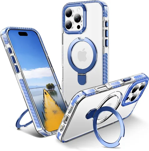 Vista 122 de UMIONE - Funda con diseño de anillo magnético giratorio de 360° para iPhone 11, soporte de bucle invisible integrado, compatible con Magsafe, funda