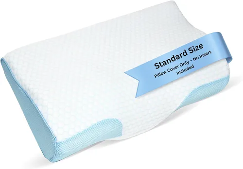 Vista 9 de Derila Almohada Cervical para el Cuello para Dormir - Almohada de Soporte para Espalda, Estómago, Durmientes de Lado, Almohadas de Espuma