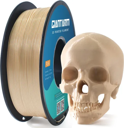 Vista 10 de GIANTARM Filamento de ácido poliláctico (PLA), filamento beige para impresora 3D, carrete de 2.2 libras, precisión de dimensión de 0.069 in +