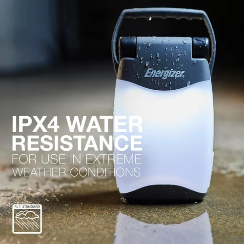 Vista 4 de Energizer Weatheready - Linterna portátil LED plegable, funciona con pilas, resistente al agua, linterna de campamento y luz de emergencia, paquete
