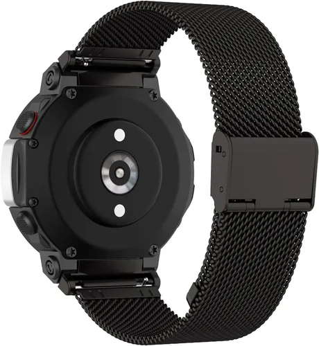 Vista 4 de TenCloud Correas compatibles con Amazfit T-Rex 2 Correa de reloj de liberación rápida, impermeable, correa de repuesto de acero inoxidable ajustable