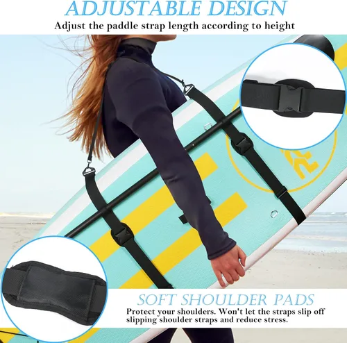 Vista 9 de Paddle Board Carry Strap, SUP Kayak Shoulder Straps Paddle Board Accessories for Women and Men