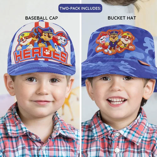 Vista 2 de Paw Patrol Toddler Sun Hat or Kids Baseball Cap and Matching Bucket Hat for Beach Age 2-4