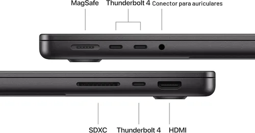 Vista 5 de Apple Laptop MacBook Pro 2025 con chip M5 con CPU de 10 núcleos y GPU de 10 núcleos: diseñada para Apple Intelligence, pantalla Liquid Retina XDR