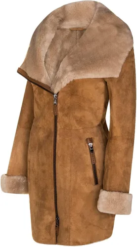 Vista 2 de Abrigo de piel de oveja oveja con capucha para mujer