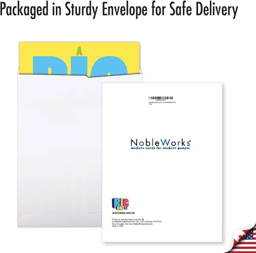 Vista 5 de NobleWorks Divertida tarjeta de notas de aniversario de trabajo de 6º hito de nosotros de 8.5 x 11 pulgadas con sobre para hombres, mujeres