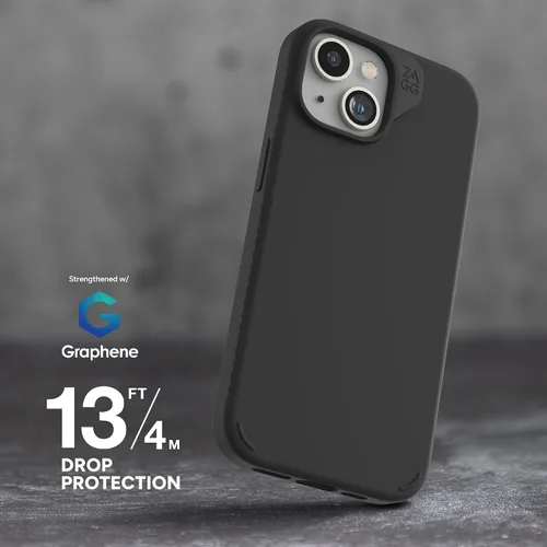 Vista 8 de ZAGG Manhattan Snap - Funda para iPhone 15, silicona de alta calidad para iPhone 15, material de grafeno duradero, superficie lisa con un cómodo