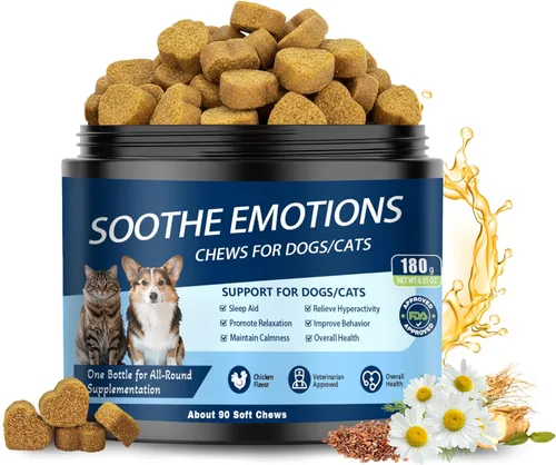 Vista 9 de Vitaminas y suplementos 24 en 1 para perros, multivitamínico masticable con condroitina, probióticos Omega-3, glucosamina para perros, pelaje
