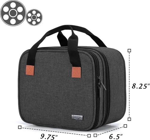 Vista 5 de LUXJA - Bolsa de transporte compatible con mini proyector DR.J, color negro Funda portátil para la mayoría de mini proyectores y accesorios