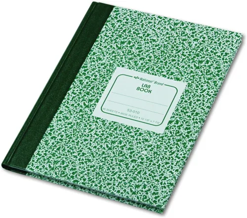 Vista 2 de National Lab - Cuaderno con regla ancha/legal, cubierta de mármol verde, (96) hojas de 10.13 x 7.88