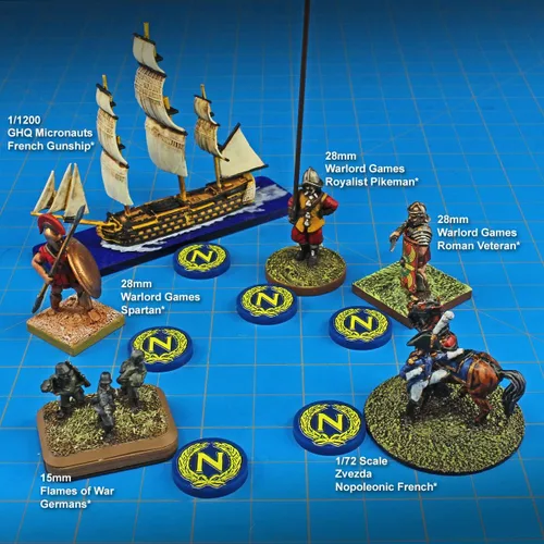 Vista 5 de LITKO Ficha Napoleónica Miniaturas Históricas Wargame Game Pieces Paquete de 10 (francés)