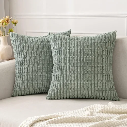 Vista 69 de MIULEE - Paquete de 2 fundas de cojín decorativas de corduroy, modernas y boho, suaves, con rayas, decoración del hogar, sofá, sala de estar, sillón