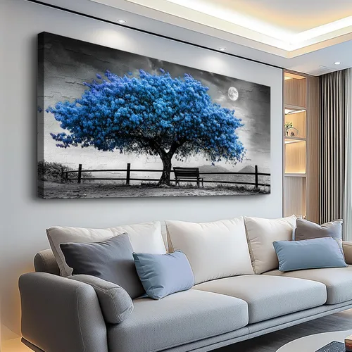 Vista 9 de FUHAIHUA Arte de Lienzo para Pared de Sala de Estar Decoración de Pared para Dormitorio Oficina Decoración de Pared Pintura de Paisaje de Montaña