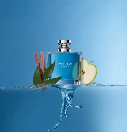 Vista 3 de Nautica Voyage Eau De Toilette para hombre, aroma fresco, romántico, afrutado, desodorante en aerosol corporal con aroma a madera y azul, icónico