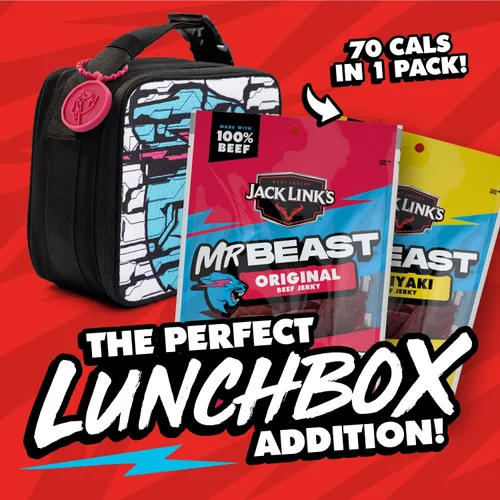 Vista 6 de Jack Link's MrBeast Original y Teriyaki - Cecina de res (paquete de 6) 5.4