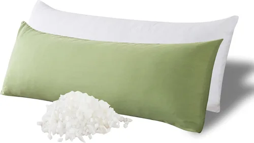 Vista 13 de WhatsBedding Almohada corporal de espuma viscoelástica con funda de algodón transpirable con cremallera, almohada de cuerpo completo para adultos