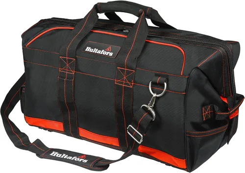 Vista 4 de Hultafors Work Gear HT5511 Pro - Bolsa de herramientas de poliéster balístico resistente, 9 bolsillos, compartimento interior XL, correa de hombro