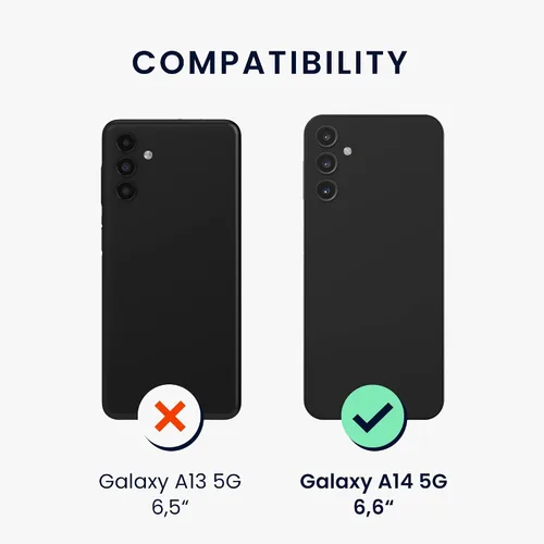 Vista 2 de kwmobile Funda Compatible con Samsung Galaxy A14 5G - Funda de teléfono de TPU y silicona con acabado suave - Verde Lima
