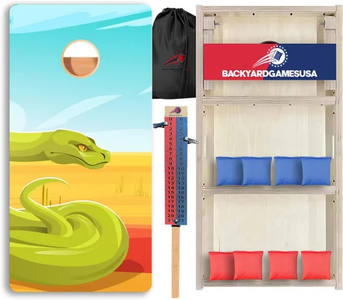 Vista 34 de CornholeGamesUSA Pro - Juego de tablas de Cornhole Fabricado en Estados Unidos Abedul báltico 3/4 Sin rebote Patas triples gruesas Dos