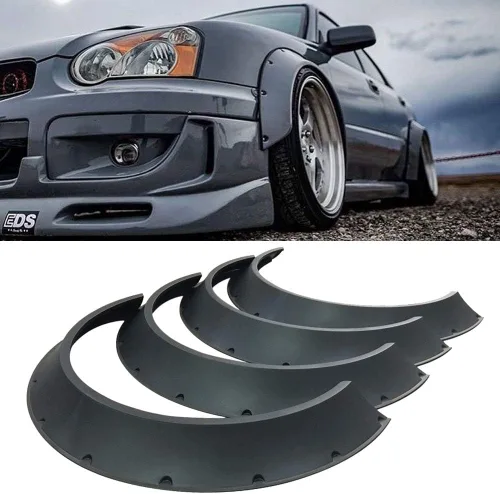 Vista 6 de Kyostar New School 4Pcs 31.496 in Universal Car Fender Flares Wheel Arches (negro)