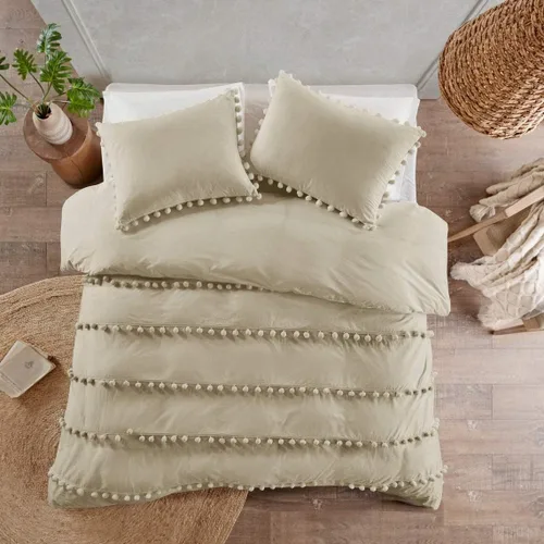 Vista 16 de Edredón hippie puro con borlas para dormitorio, manta bohemia con flecos indios, funda de edredón de algodón para mujer con fundas de almohada