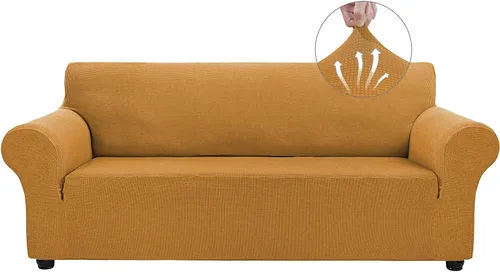Vista 36 de Asnomy Fundas de sofá para sofá de 2 cojines, fundas elásticas para sofá biplaza, protector de mascotas, fundas de muebles para perros y gatos, tela