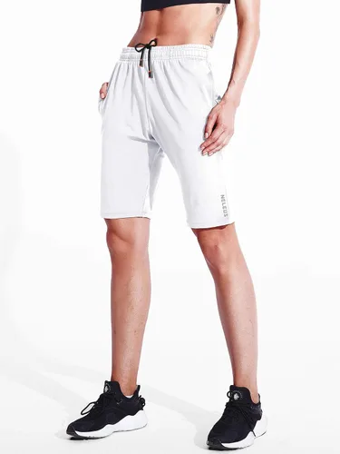 Vista 12 de NELEUS Pantalones cortos de correr ligeros para mujer, pantalones cortos atléticos de entrenamiento para yoga con bolsillo