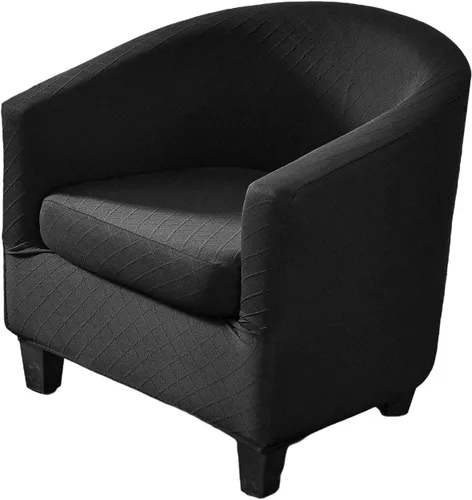 Vista 21 de NILUOH - Funda para silla de club de 2 piezas, funda elástica para silla de bañera redonda, fundas para silla de barril, fundas antideslizantes