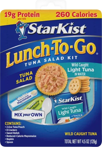 Vista 10 de StarKist Lunch-To-Go Albacore Mezcla tu propia ensalada de atún, kit de 4.5 onzas, 1 paquete 0.67 oz de proteína por porción, listo para comer