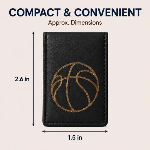 Vista 5 de LB LEATHERBOSS Pinza magnética fuerte de piel nueva para hombres, Baloncesto