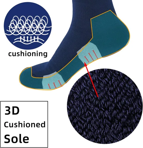 Vista 2 de Calcetines atléticos hasta la rodilla con la bandera estadounidense para béisbol, fútbol, sóftbol y fútbol