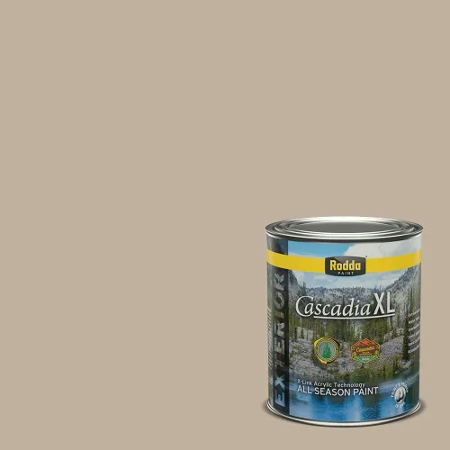 Vista 4 de Rodda Paint CASCADIA XL Pintura e imprimación satinada exterior en uno, cuarto de galón, abulón