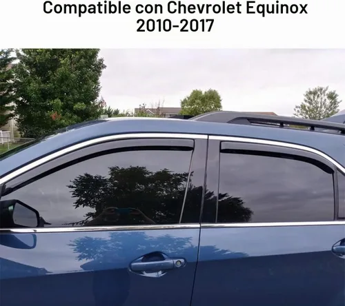 Vista 4 de Lightronic Visera de ventana de ventilación automática con clip extra duradero, compatible con Chevrolet Equinox 2010-2017, protección UV, deflector