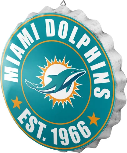 Vista 30 de NFL Team Logo Distressed Metal Hanging Wall Bottle Cap Sign