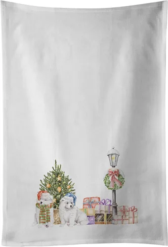 Vista 41 de Caroline's Treasures CK8100WTKT - Juego de 2 toallas de cocina con diseño de bulldog francés con diseño de país de las maravillas navideñas